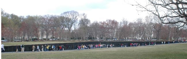 The Vietnam Veterans Memorial Wall image. Click for full size.