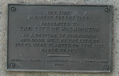 The First Japanese Cherry Trees Marker image. Click for full size.