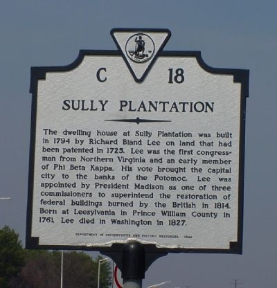 Sully Plantation Marker image. Click for full size.