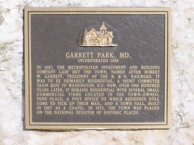 Garrett Park, MD. Marker image. Click for full size.