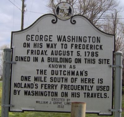 Geo. Washington dined at The Dutchman's.. Click for full size. Geo. Washington dined at The Dutchman's. image. Click for full size.