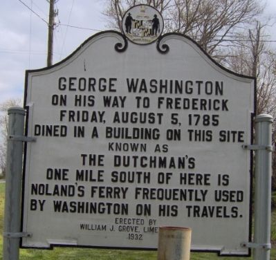 Geo. Washington dined at The Dutchman's. image. Click for full size.
