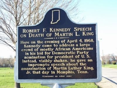 Robert F. Kennedy on Death of Martin L. King Marker image. Click for full size.