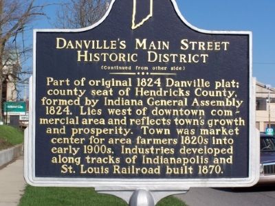 Side Two Danvilles Main Street Historic District Marker image. Click for full size.