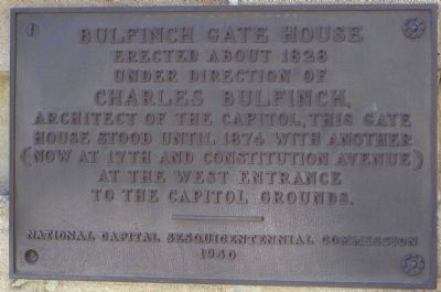 Bulfinch Gate House Marker image. Click for full size.