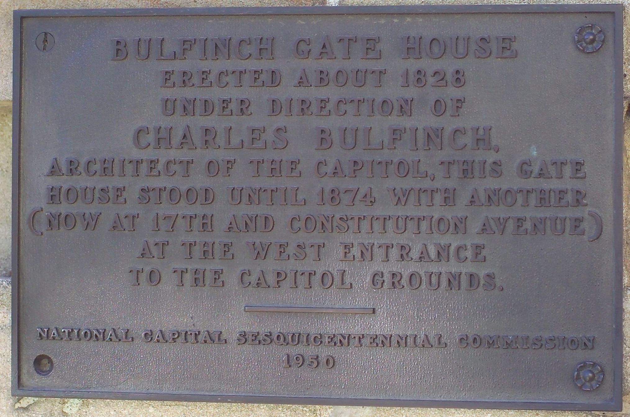 Bulfinch Gate House Marker