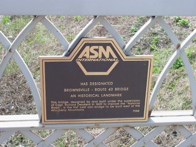 Brownsville - Route 40 Bridge Marker image. Click for full size.