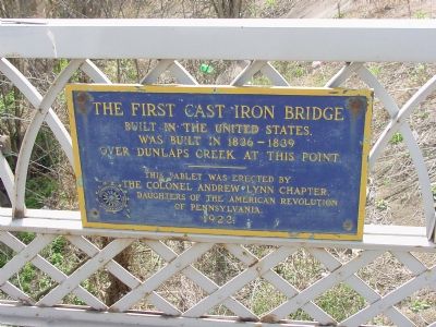 The First Cast Iron Bridge Marker image. Click for full size.