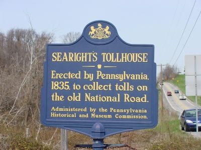 Searight's Tollhouse Marker. Click for full size. Searight's Tollhouse Marker image. Click for full size.