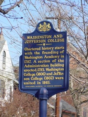 Washington and Jefferson College Marker image. Click for full size.