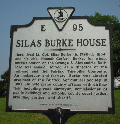 Silas Burke House Marker image. Click for full size.