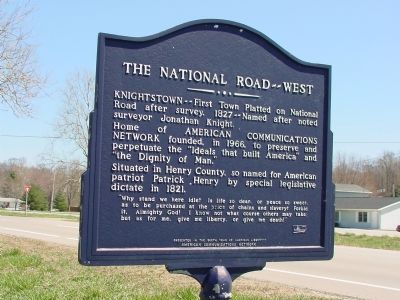 The National Road -- West Marker image. Click for full size.