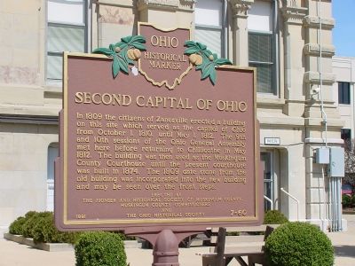 Second Capital of Ohio Marker, Front image. Click for full size.