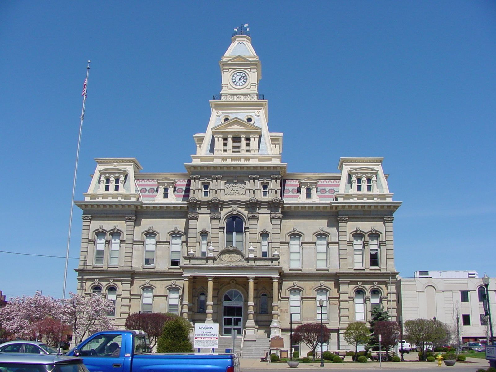 Present Muskingum County Courthouse, Built in 1874.