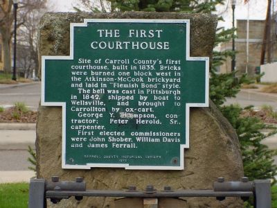 The First Courthouse Marker image. Click for full size.