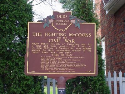The Fighting McCooks and the Civil War Marker. Click for full size. The Fighting McCooks and the Civil War Marker image. Click for full size.
