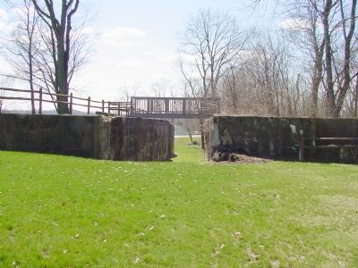 Standing In the Canal Looking South Through the Lock. Click for full size. Standing In the Canal Looking South Through the Lock image. Click for full size.