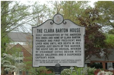 The Clara Barton House Marker image. Click for full size.