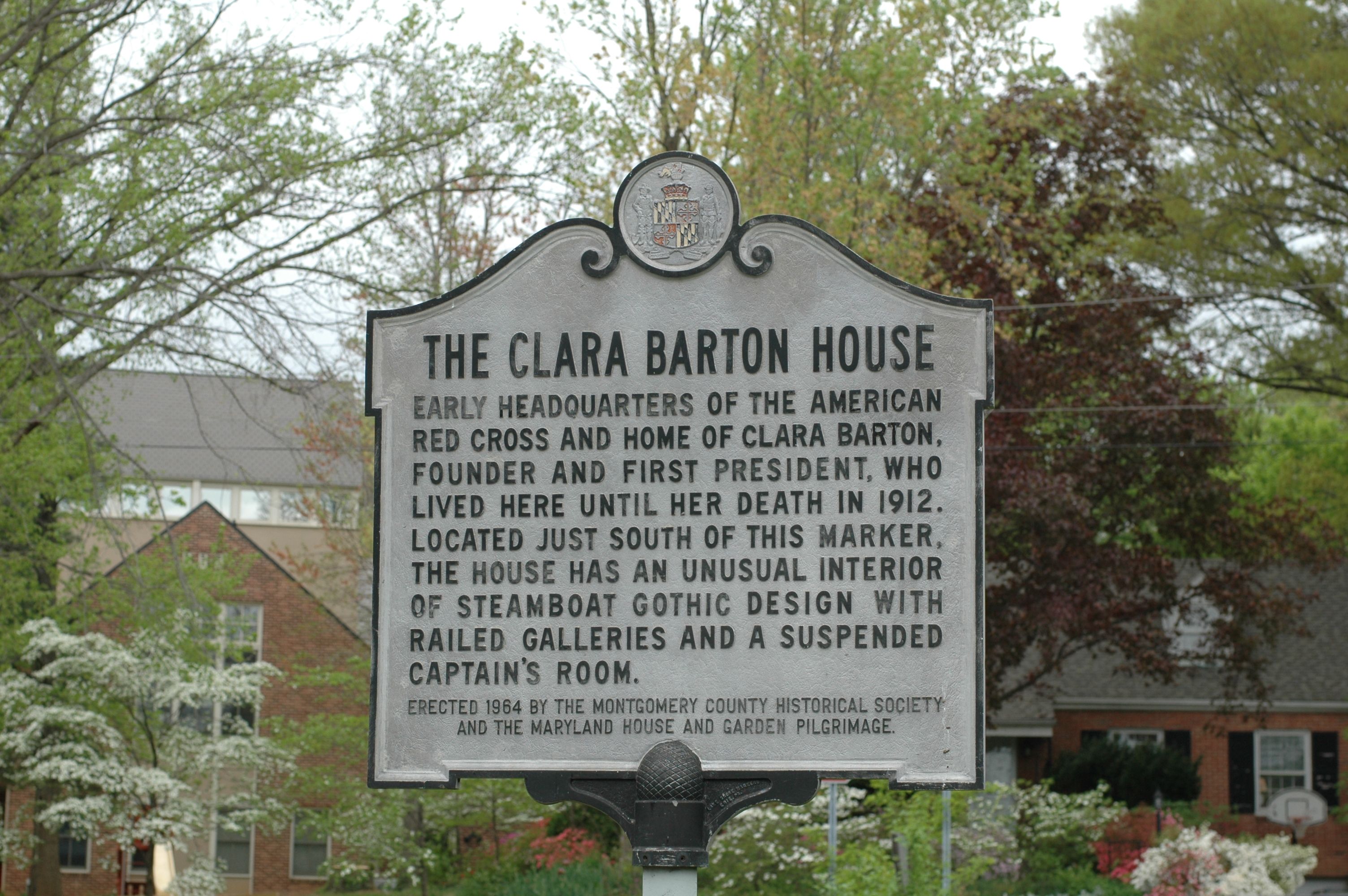 The Clara Barton House Marker