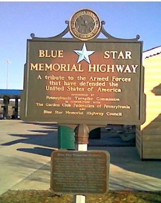 Blue Star Memorial Highway Marker image. Click for full size.