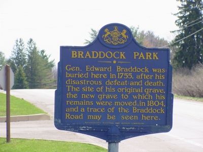 Braddock Park Marker. Click for full size. Braddock Park Marker image. Click for full size.