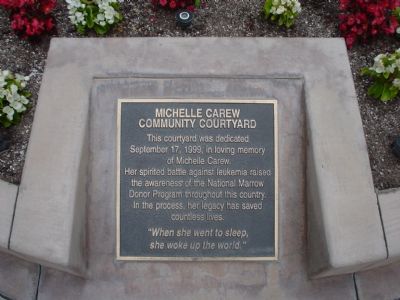 Michelle Carew Community Courtyard Marker. Click for full size. Michelle Carew Community Courtyard Marker image. Click for full size.
