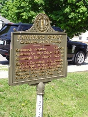 Kavanaugh School Marker image. Click for full size.