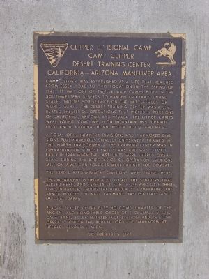 Clipper Divisional Camp Marker. Click for full size. Clipper Divisional Camp Marker image. Click for full size.