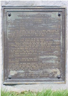 The Old Braddock Road Marker image. Click for full size.