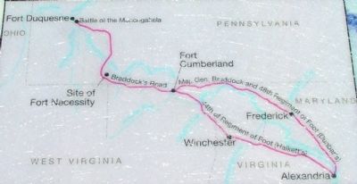 Route of Braddock's March image. Click for full size.