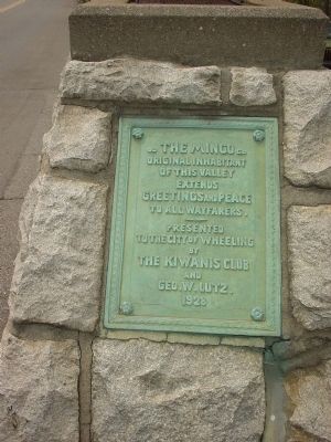 Brass Tablet at Base of Statue. Click for full size. Brass Tablet at Base of Statue image. Click for full size.