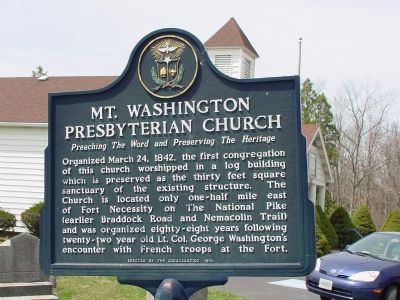 Mt. Washington Presbyterian Church Marker image. Click for full size.