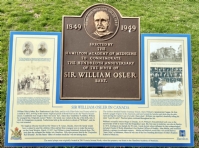 Sir William Osler in Canada marker, photo by Tim Boyd, 4/2023