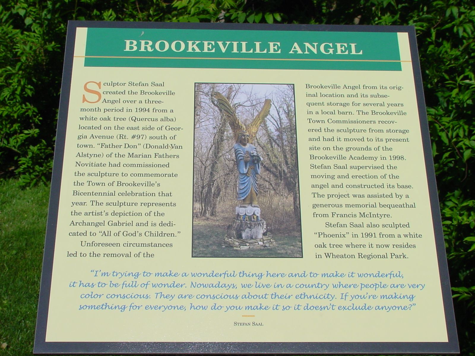 Brookeville Angel Marker