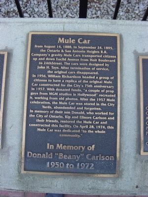 Mule Car Marker. Click for full size. Mule Car Marker image. Click for full size.