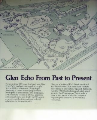 Glen Echo From Past to Present Marker image. Click for full size.