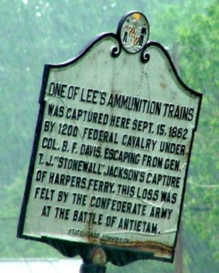 One of Lee's Ammunition Trains Marker. Click for full size. One of Lee's Ammunition Trains Marker image. Click for full size.