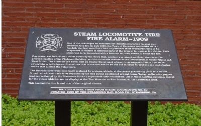 Steam Locomotive Tire Fire Alarm Marker image. Click for full size.