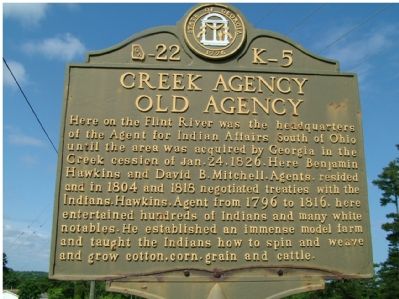 Creek Agency - Old Agency Marker. Click for full size. Creek Agency - Old Agency Marker image. Click for full size.