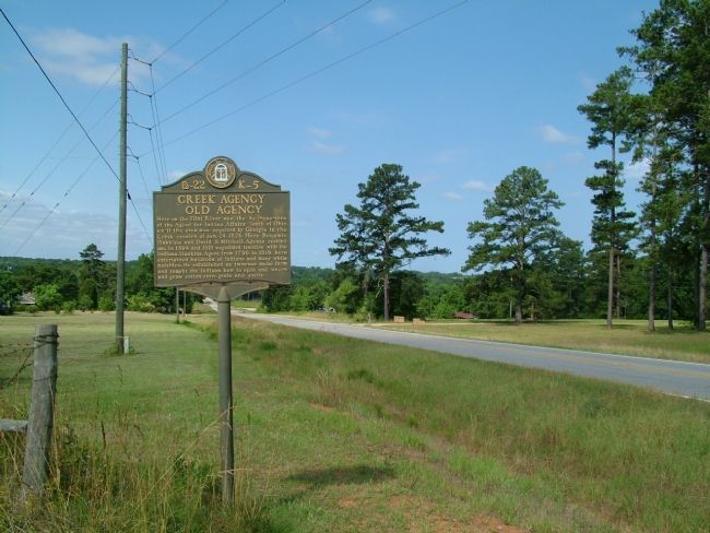 Creek Agency - Old Agency Marker. Click for full size. Creek Agency - Old Agency Marker image. Click for full size.