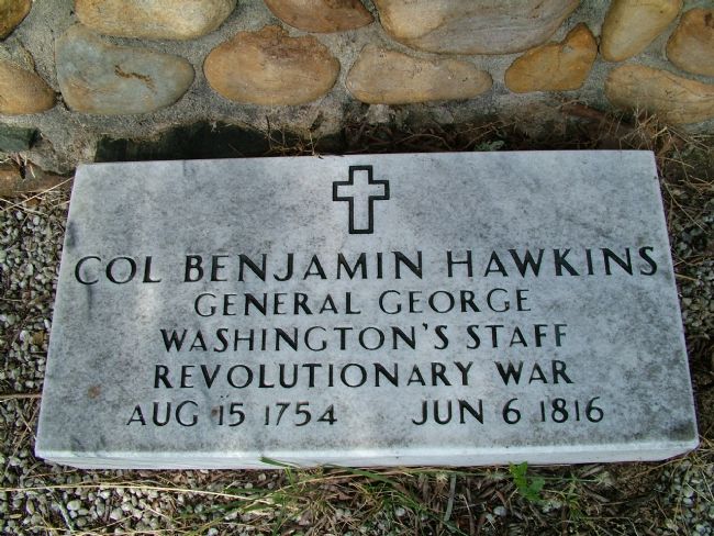 Col. Benjamin Hawkins Grave Marker image. Click for full size.