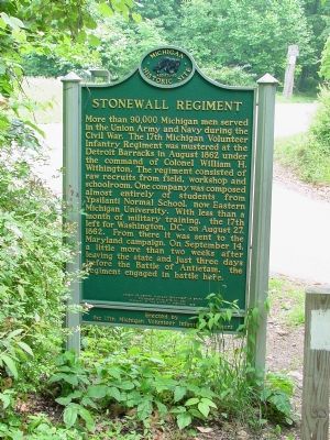 Stonewall Regiment Marker, North Face image. Click for full size.