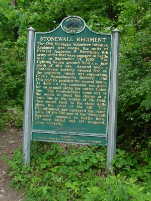 Stonewall Regiment Marker, South Face image. Click for full size.
