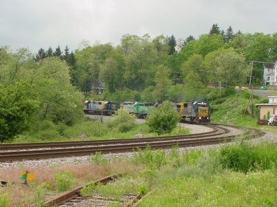 Eastbound Freight Approaching the Station image. Click for full size.