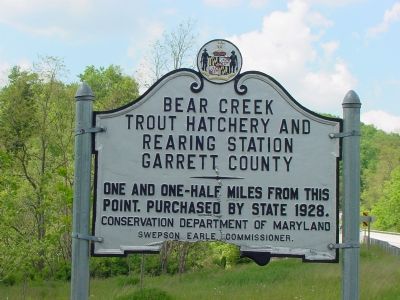 Bear Creek Trout Hatchery and Rearing Station Marker image. Click for more information.