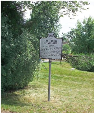 First Battle of Manassas Marker. Click for full size. First Battle of Manassas Marker image. Click for full size.