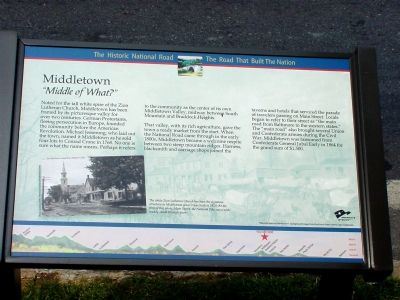 Middletown – “Middle of What?” Marker image. Click for full size.