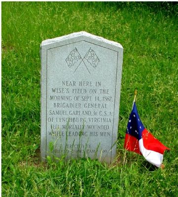 Brigadier General Samuel Garland, Jr. Marker image. Click for full size.