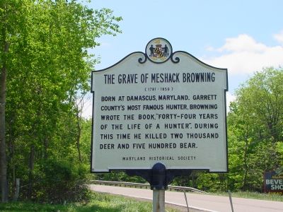 The Grave of Meshack Browning Marker. Click for full size. The Grave of Meshack Browning Marker image. Click for full size.