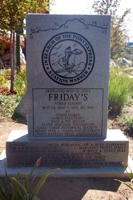 Friday's Added Station Marker, Front image. Click for full size.